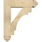 Ekena Millwork Merced Arts and Crafts Rough Sawn Bracket w/ Offset Brace, Douglas Fir, 6"W x 20"D x 24"H BKT0604X20X24MRC03RDF - alternate 3